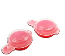 HORNO Fácil Microondas Hervidor/Furtivo de Huevos, Juego de 2 Rojo y Transparente Microwave Hornos price