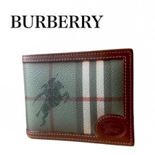 Cartera Burberry Bi Plegable Verde Nova Check PVC Monedero Portatarjetas Unisex Japón Cartera de hombre price