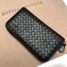 Cartera Bottega Veneta Intrecciato Cuero Napa Larga Redonda Cremallera Negra Tomas Maier Cartera de hombre price