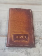 Cartera delgada de cuero Levi’s de colección - Raro logotipo en relieve y pestaña naranja -... Cartera de hombre price