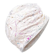 Sombrero de encaje transpirable envolvente delgado 1 pieza práctico pañuelo flexible moda hueco Headscarf price