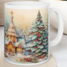 Taza Castillo Árbol de Navidad Perfecta 11oz Cerámica Taza de Café Regalo Lindo Divertido Christmas Tree price