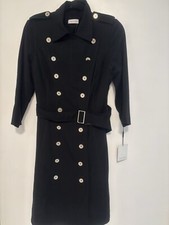 Abrigo Negro De Mujer Elegante Calvin Klein Talla P Overcoat de mujer price