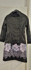 DESIGUAL Abrigo de entretiempo Mujeres Talla EU 38 negro-lila look casual Overcoat de mujer price