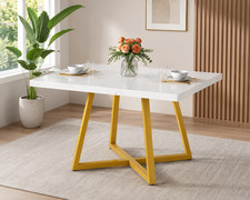 Mesa de Conferencia Cuadrada 31.5" Oro Blanco Moderna Reunión Comedor Escritorio Mesa de Oficina Conference Mesa price