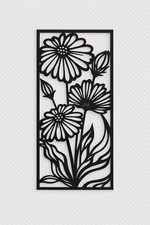 Panel de arte de pared floral negro - Margarita moderna decoración de pared hogar sala de estar Multi- Piece/ Forex Wall Arte price