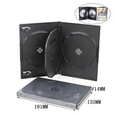 Fundas estándar para DVD de 4 discos de 14 mm bandeja abatible de doble cara fundas exteriores transparentes CD/ DVD Accesorios price