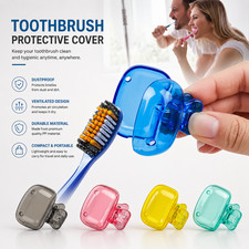 Toothbrush Head Covers Protector Cap Case Travel Portable Brush Pod Clips UK Baño Cuidado Accesorios price