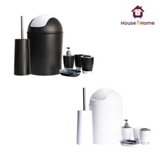 Bathroom Accessories Set  Bin Toothbrush Tumbler Holder Soap Dish Dispenser 6pc Baño Cuidado Accesorios price