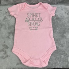 Body Wonder Nation Niñas 3-6 Mo Rosa Plata Inteligente y Fuerte Como Mamá Body para bebé price
