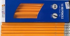 Lápiz de madera HB con borrador - Paquete de 15 Wooden Pencil price