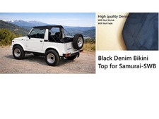 Bikini Top for Suzuki Samurai 1986-94-Black Denim fits Short wheel base Samurai Bikini price
