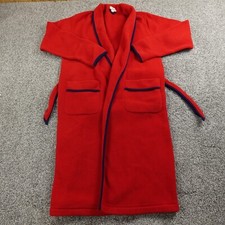 De Colección J Crew Bata Para Hombres XS Rojo Remero Vellón Cinturón Corbata Chal Baño Dormir Noche EE. UU. Albornoz price