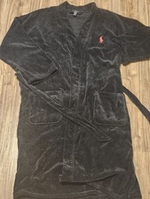 Polo Ralph Lauren Mantón de Microfibra Largo Bata de Baño Negro Felpa Big Pony L XL Albornoz price