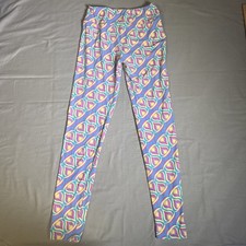 Leggings Lularoe Talla Única Estampado Lágrima Azul Rosa Leggings price