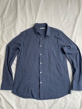 Camisa informal inteligente manga larga para hombre Zara azul marino a cuadros M Camisa de hombre price
