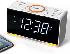 Radio despertador con pantalla LED blanca 1.4 y Bluetooth radio FM y alarma dual Despertadores y radios price