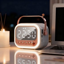 Despertador digital con radio FM, luz nocturna y altavoz Bluetooth, 2026 nuevo Despertadores y radios price