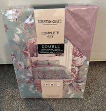 Juego completo de funda nórdica para cama doble Nest & Rest Flowers NUEVO FRANQUEO GRATUITO Set de cama / set de descanso price