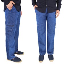Jeans Uomo Comodo Pantalone Cotone Pantalaccio Leggero Cargo Con Tasconi VEQUE Jeans/ Denim Pantalones de hombre price