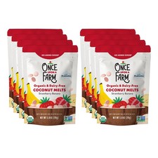Once Upon A Farm coco orgánico se derrite con probióticos, fresa plátano, lácteos Descanso Saco para bebé price