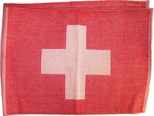 Juego de mesa / Juego de asientos / Set da Tavola bandera Suiza rojo-blanco 4 piezas de algodón Dining Habitación Set/ Set price