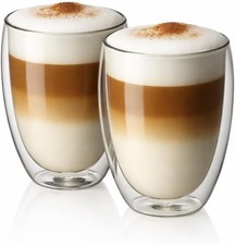 Kela Latte Macchiatoglas Cortona Juego de 2 vasos de doble pared Juego de taza de café Dining Habitación Set/ Set price