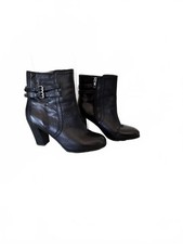 Marc Fisher | Botines de cuero negro para mujer | Talla 8 | 1102 Botas de mujer price