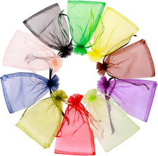 100 bolsas organza de 7.6x10cm bolsas regalo de organza transparente de colores Artículos de regalo price