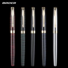 Pluma de escritura fina fuente de metal BAOER 388 2025 0,5 mm suministros de oficina escolares Pluma estilográfica price