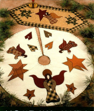 Falda de árbol de ángeles de regreso a casa y patrón de corredor de mesa estrellas primitivas del país Decoraciones y accesorios de Navidad price