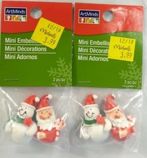 ArtMinds Mini Adornos Navidad Papá Noel y Muñeco de Nieve Decoración de Pasteles, Decoración de Mesa Decoraciones y accesorios de Navidad price