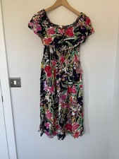 Next Beachwear Mini Vestido Floral Tropical Talla 10 Bolsillos Verano Playa Vacaciones Plaj Giysisi price