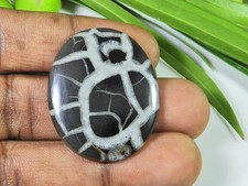 AA++ Joyería septaria natural que hace piedras preciosas de cristal negro ova... Anillo de bisutería price