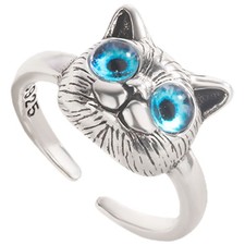 Bague Ouverte Bijoux Chat Pour Femme Anneau De Doigt Bagues Rétro Anillo de bisutería price