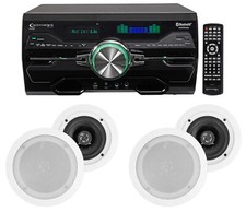 Receptor de DVD de cine en casa DV4000 4000w Bluetooth + 4) Altavoces de techo blancos de 5,25" Receivers de cine en casa price