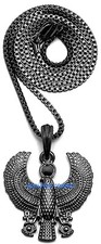 Collar De Pájaro Horus Nuevo Colgante Cadena De 24 Pulgadas Egipcio Protector Collar con piedras de colores price