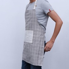 Moda Hombres Mujeres Cocina Restaurante Babero Delantal Vestido con Bolsillo Cuadros Delantal de cocina price