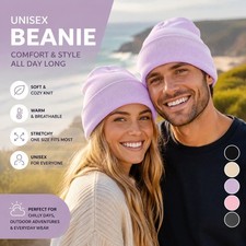 Violet Solid Knitted Hat Comfort Warm Outdoor Beanie Cap 1Pc Bere y Kep (de Exterior) price