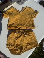 3 juegos cortos de lino para niña pequeña talla 2t ropa de verano ropa de playa Ropa de playa para niña price
