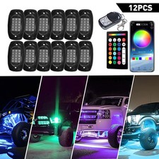 For GMC Sierra 1500 2500HD 12X RGB LED Rock Lights Neon Music Underglow LED Kit Música price