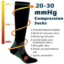 3pares de calcetines de compresión deportivos hasta la rodilla para mujer/hombre Calcetines hasta la rodilla / medias price