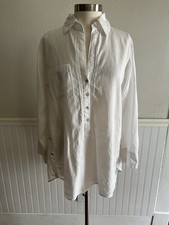 Túnica sutil de lujo manga larga 100 % algodón bordada playa boho blanca XS/S Túnica modest fashion price