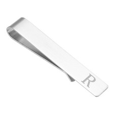Para hombres, clip de corbata inicial R, pasador plateado para corbatas Pasador de corbata price