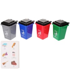 1 Juego de Cubo de Basura Duradero Miniatura Juguete Colores Surtidos Juego de Clasificación Educativa Cubos de basura price