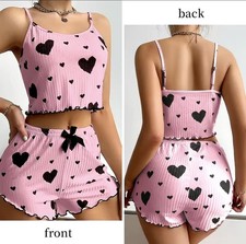 Conjunto de pijamas para mujer Ropa de dormir 2 piezas Camisetas sin mangas cort Pijama de mujer price