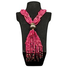 18" Real Pink Agate Crystal Necklace – Genuine Natural Gemstone Jewellery – Swarovski Kolye price