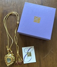 ELIZABETH TAYLOR For Avon CRYSTAL HEART  SHAH JEHAN Pendant NECKLACE Swarovski Kolye price
