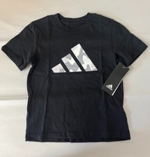 Adidas Niño Camiseta TALLA 4 Negro, Pullover con Marca, Logo, Camisa para Niño Camisa para niño price