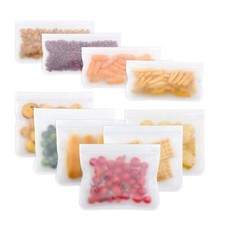 Sello de agarre reutilizable PEVA congelador bolsas de alimentos buena calidad + valor en 3 tamaños Reino Unido Bolsa porta comida price